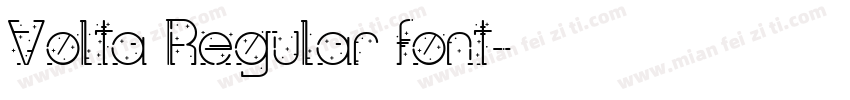 Volta Regular font字体转换